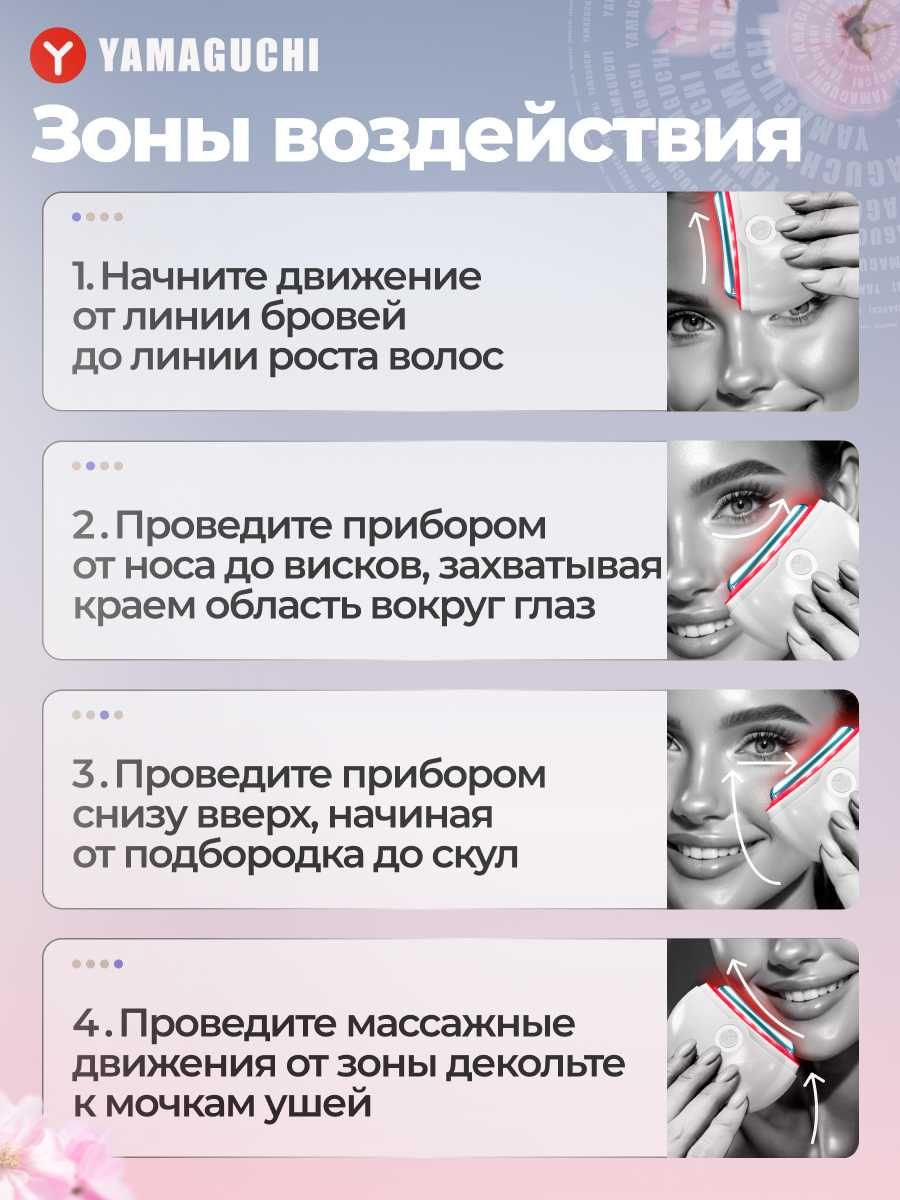 Прибор для подтяжки кожи лица и декольте Yamaguchi EMS Face Lifting