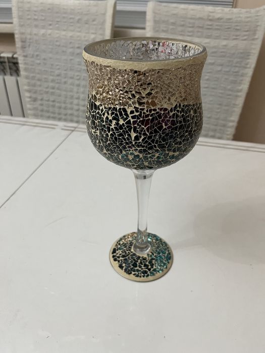 Большои фужер цветной хрусталь