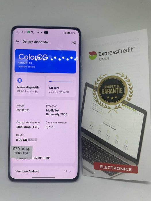OPPO Reno10 5G 256GB (Ag1 Alexandru B50425)-Garantie 2 ani!