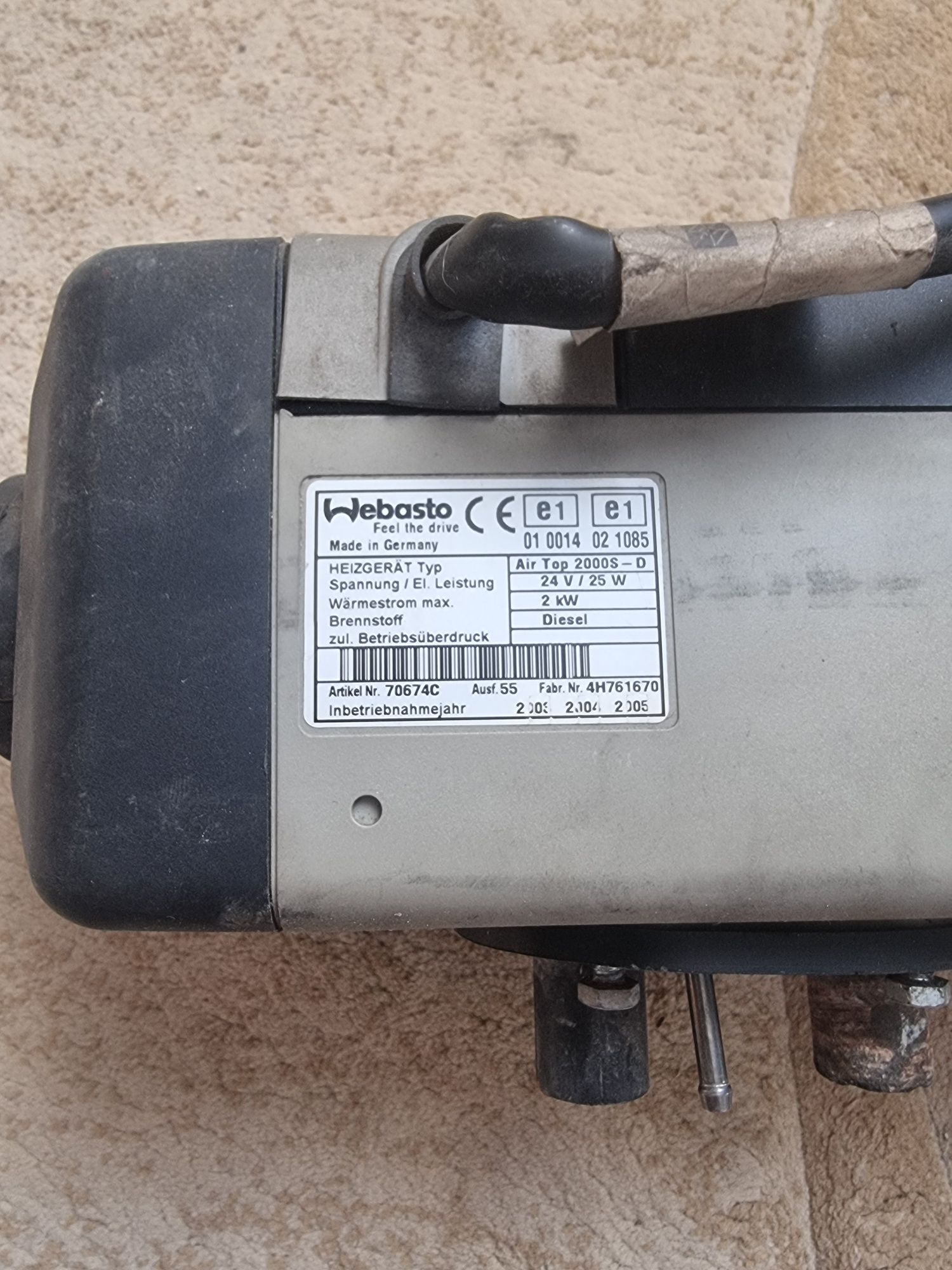 Webasto 24 V - 12 V sirocou