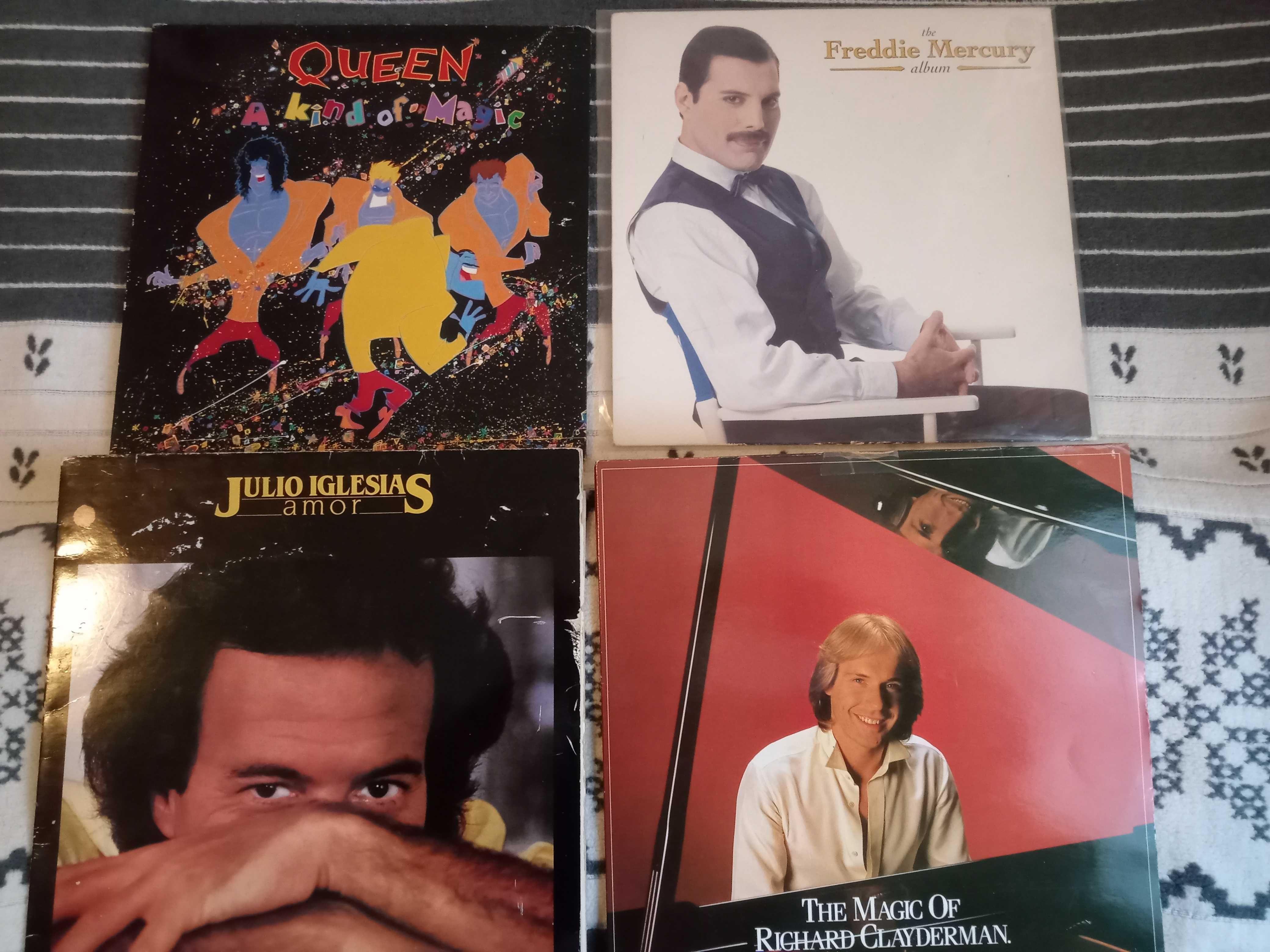 Queen Freddie Mercury Iglesias Clayderman vinil placa disc