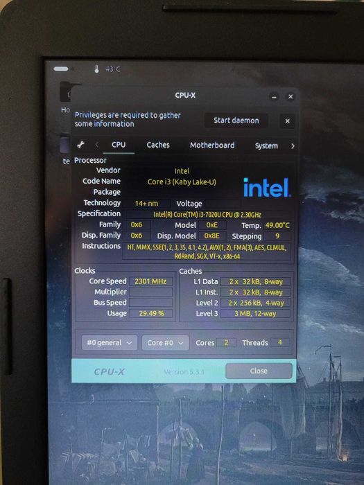 Laptop Dell Inspiron 3584 cu procesor Intel® Core™ i3-7020U 2.30 GHz