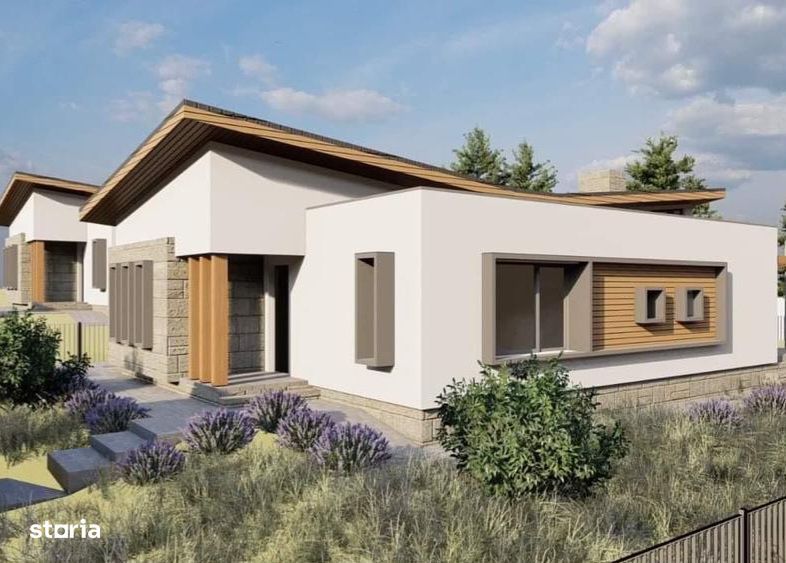 Casa pe un singur nivel, cu garaj, 130 mp,teren 550 mp,LIVEZENI