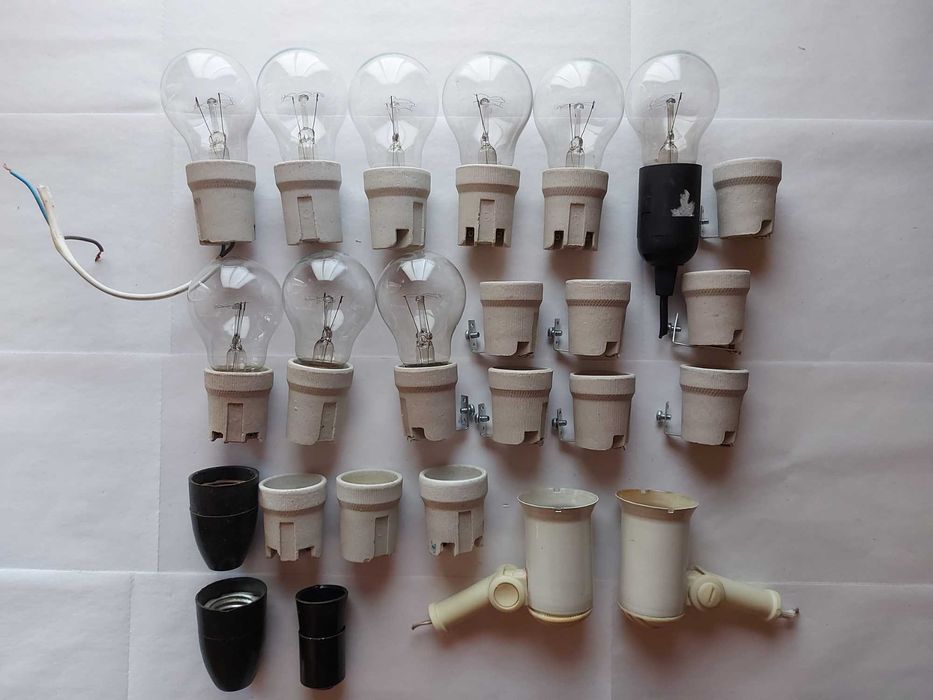 Dulie E27 din ceramica, buc = 24, inclusiv becuri