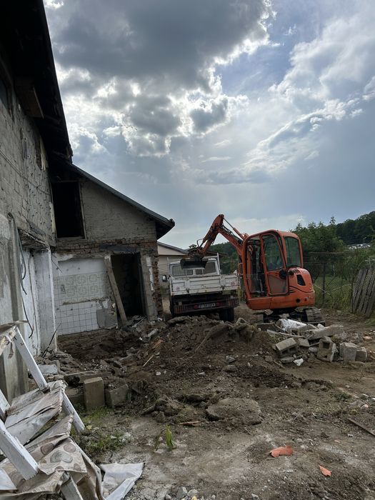 Inchiriez miniexcavator si basculabila 3.5t