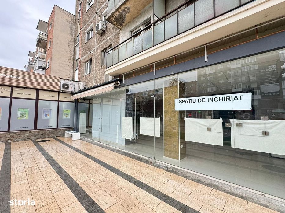 Spațiu comercial de închiriat cu vitrină de 12 m în zona Miorița