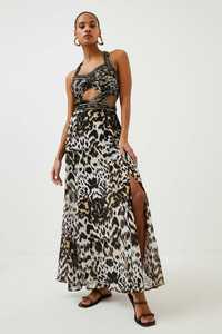 Karen Millen рокля с леопардов принт и мъниста