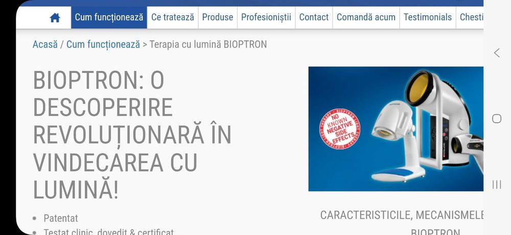 Aparat bioptron compact 3