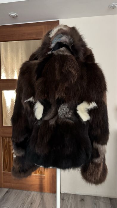 Blana naturala de vulpe multicolora