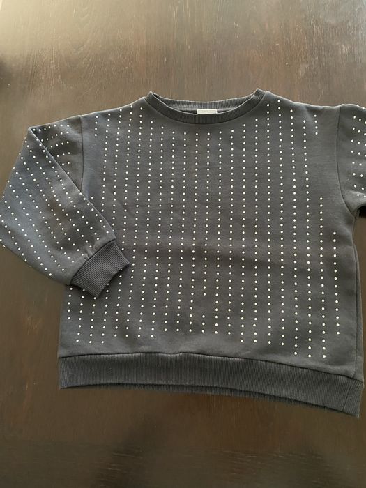 Bluza ZARA neagra cu puetricele pt fetite 8 ani