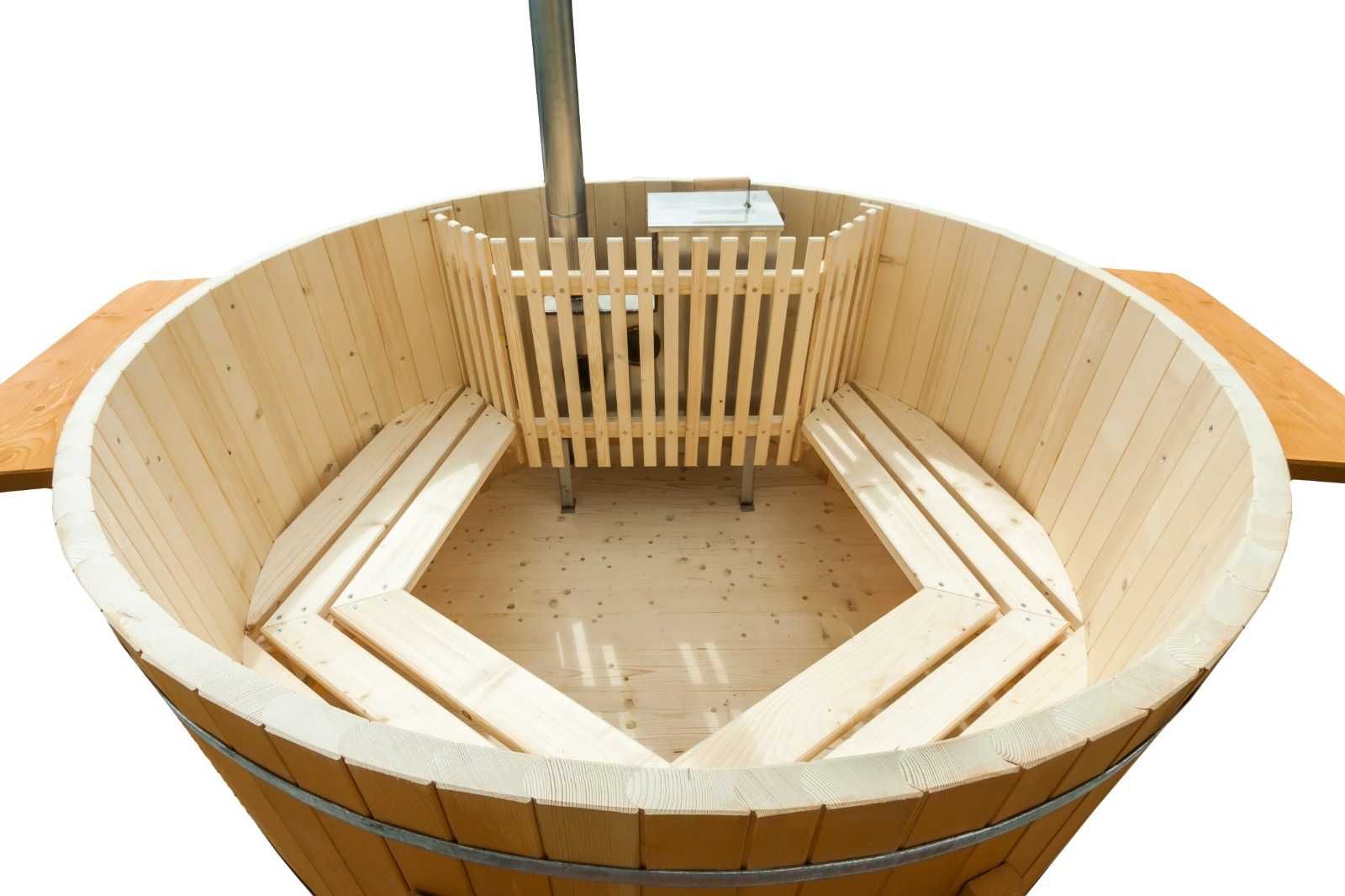 Ciubar din lemn pentru baie cu soba inox de la ciubarar.ro