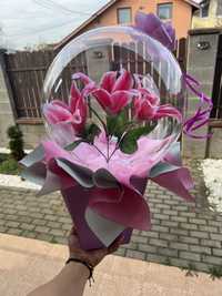 Un cadou special flori in balon pentru persoane dragi voua