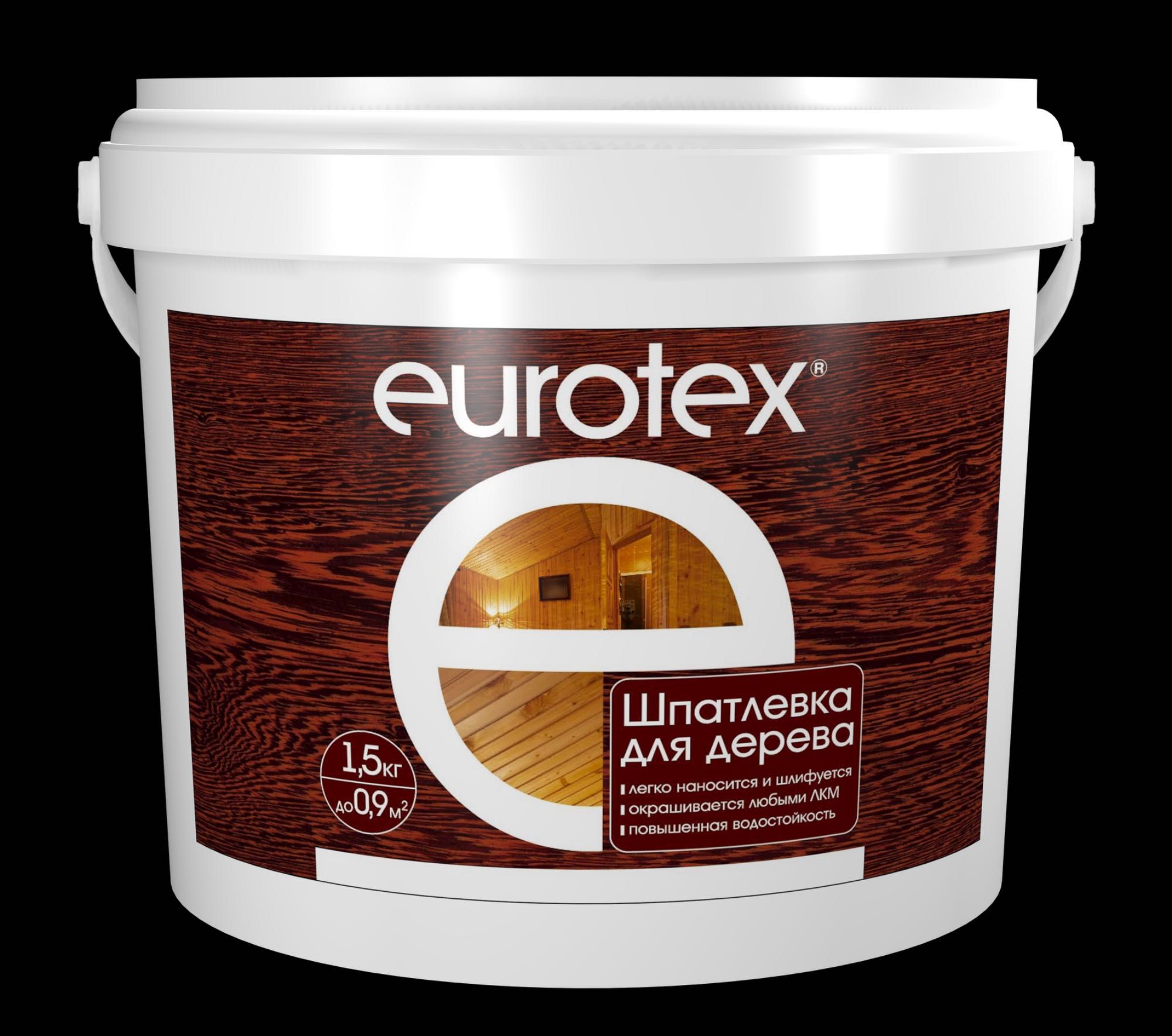 Eurotex Шпатлевка по дереву 1,5 кг, 0,225 кг
