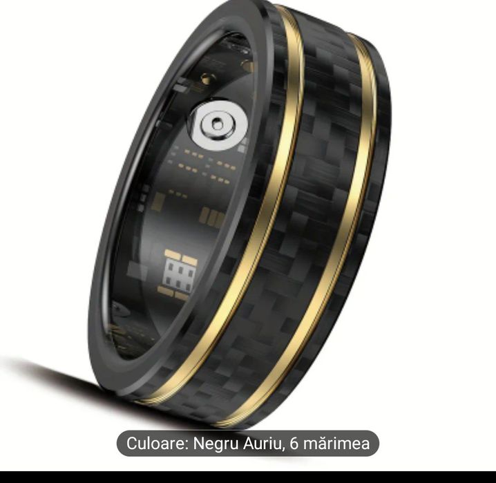 Inel inteligent black-gold mărimea 12