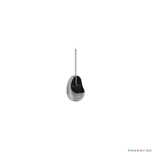 Set perie WC cu suport din ceramica gri, dimensiuni 38 x 15 x 17 cm,