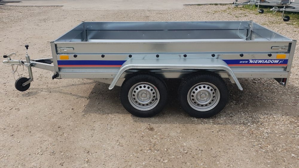 Remorca 750kg, Niewiadow BD-750 (263cm x 132cm), 2 axe, NOUA, OFERTA!