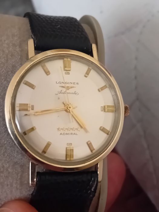 Ceas barbatesc Longines Admiral 5 stele automatic aur 14 k  coroana