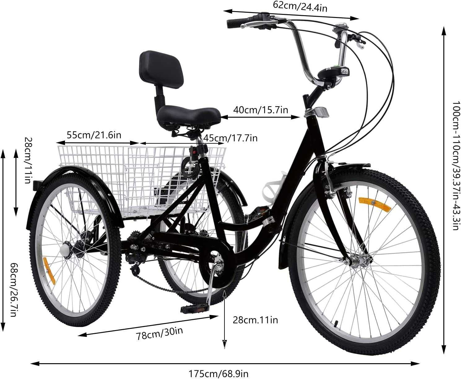 tricicleta adult 24''pliabila