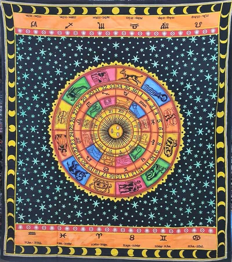 Panza decorativa Mandala, Bumbac 100%, India, 245*220 cm