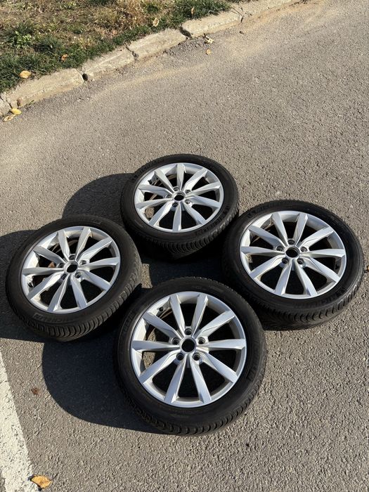 Jante Roti VW 17 inch 5x112 anvelope iarna Michelin