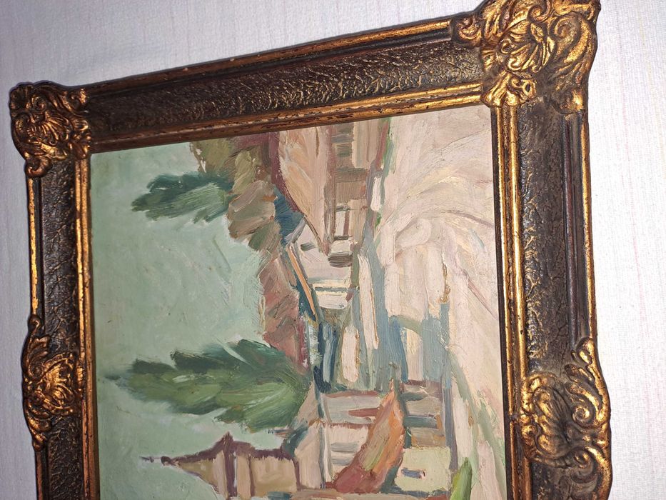 tablou pictura veche romaneasca  52/45 cm