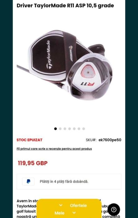 Vand crose din carbon golf primite din SUA.