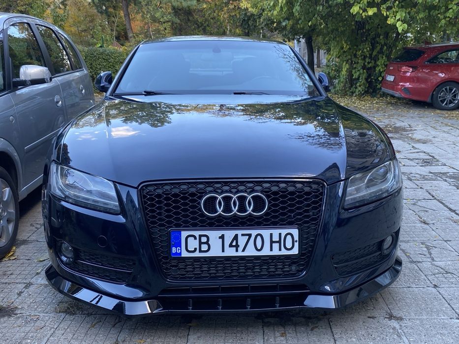 Преден лип спойлер Audi A5 Sportback 8T8 (2009–2016) – черен, ауди а5