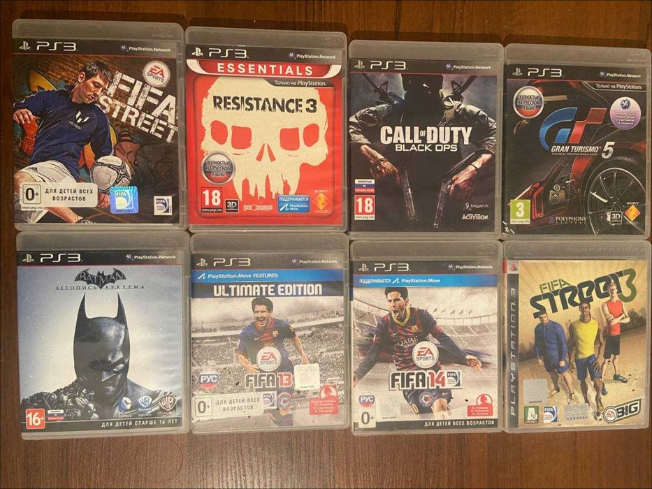 Call of Duty,Assassin’s Creed,Resistance 3. FIFA  PS3 5000тг