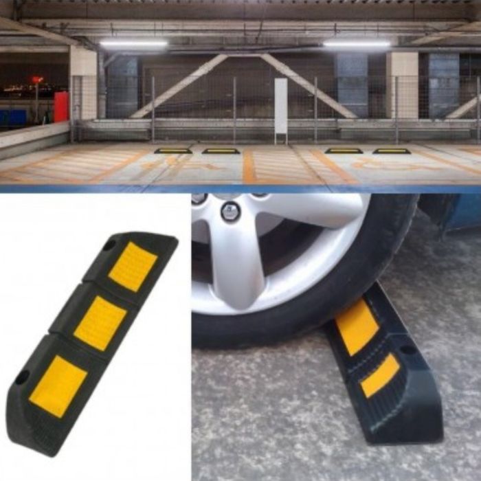 Set 2 bucati opritor roata masina pentru parcare,benzi reflectorizante
