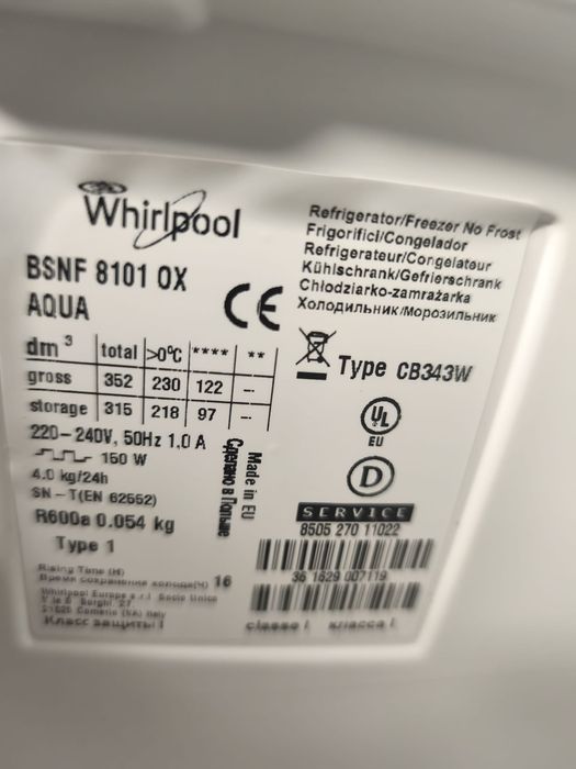 Combină frigorifică Whirlpool