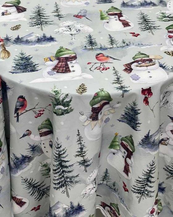 Новогодние скатерти из Турецкой водоотталкивающей ткани  Дак.
