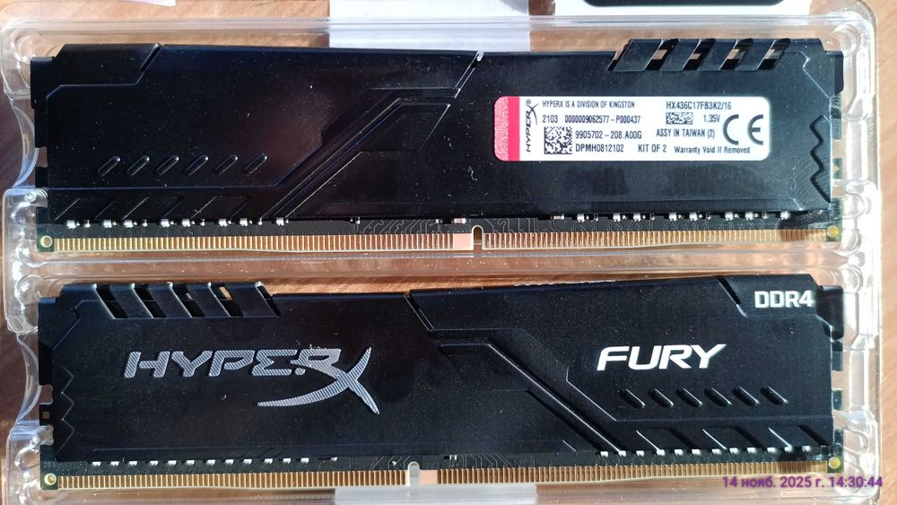DIMM DDR4 HyperX Fury 2x8Gb 3600MHz