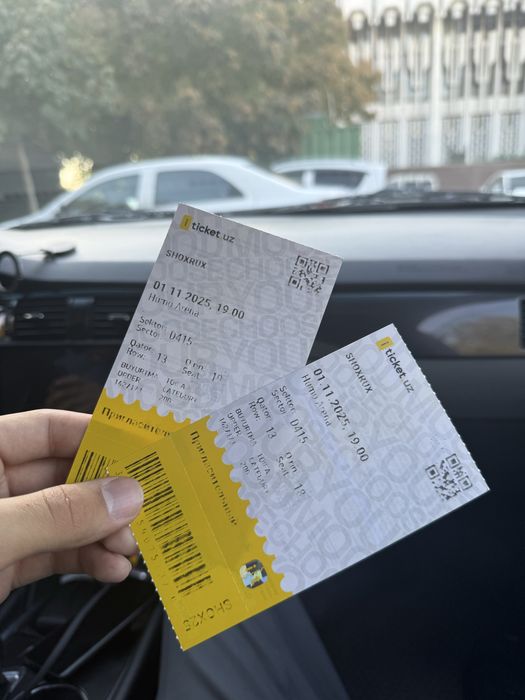 Shoxrux rep sahnaga yaqin joylardan qolimda 2ta bilet bor