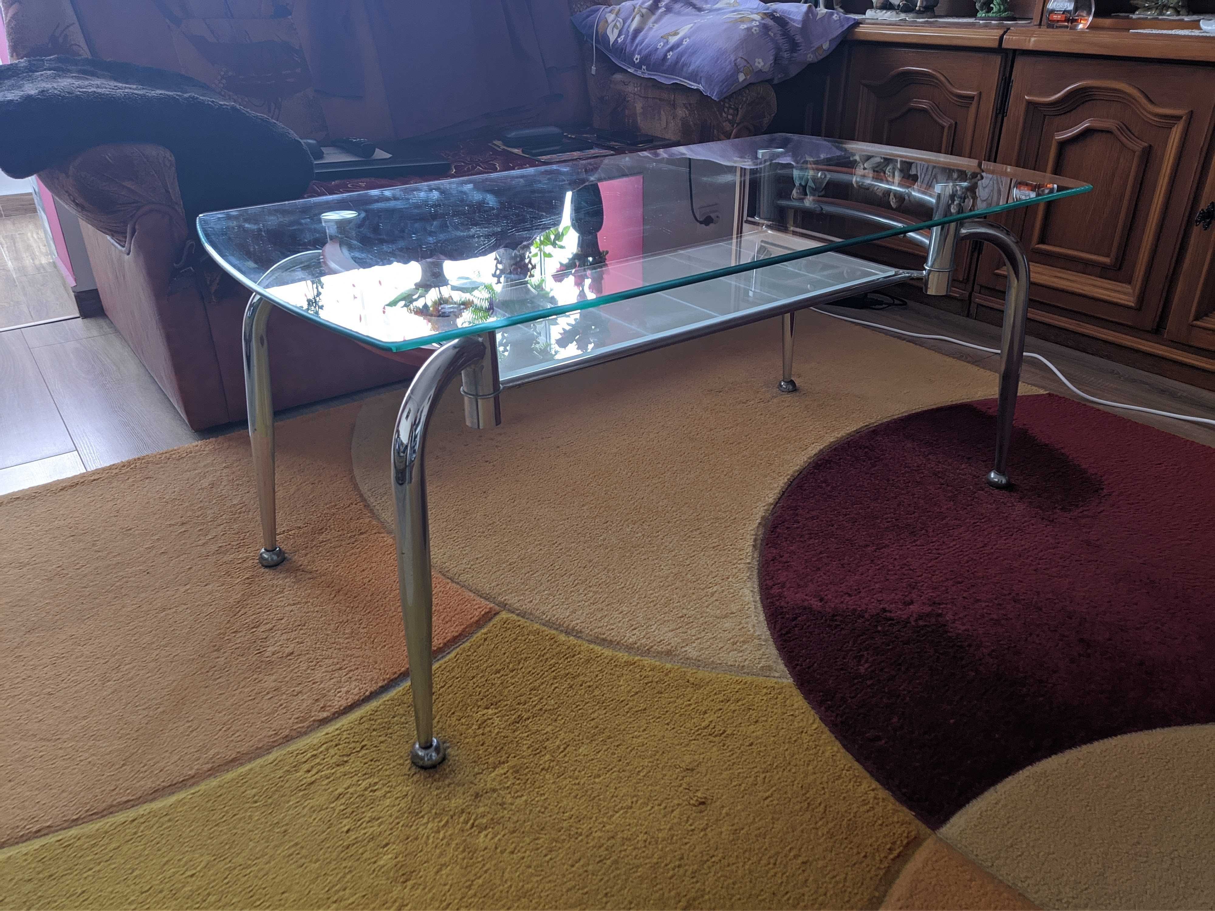 Măsuță cafea din sticlă, 110 x 60 cm