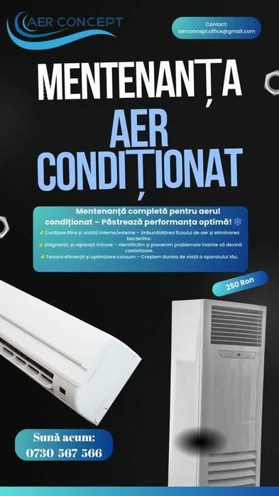 Mentenanță și igienizare aer condiționat – profesională
