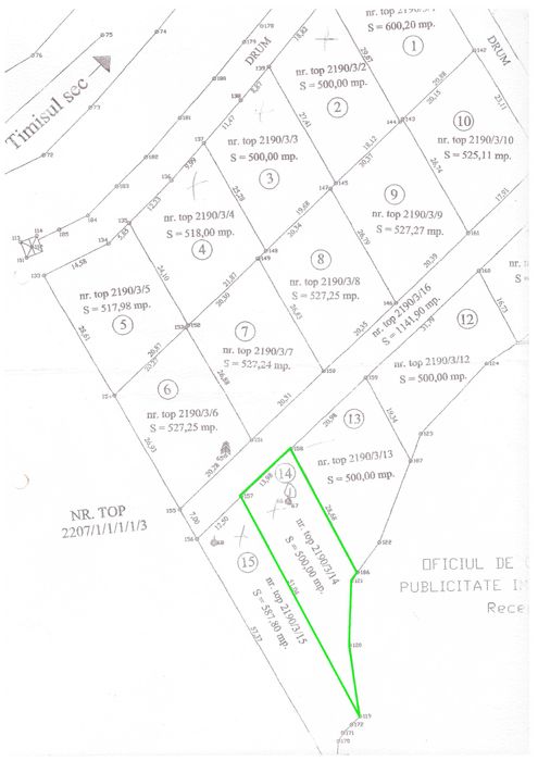 Vând teren intravilan in Timișul de Jos, localitatea Săcele, Brașov