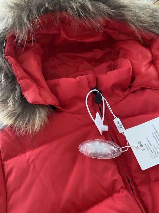 Salopeta / combinezon puf de gasca + blana naturala