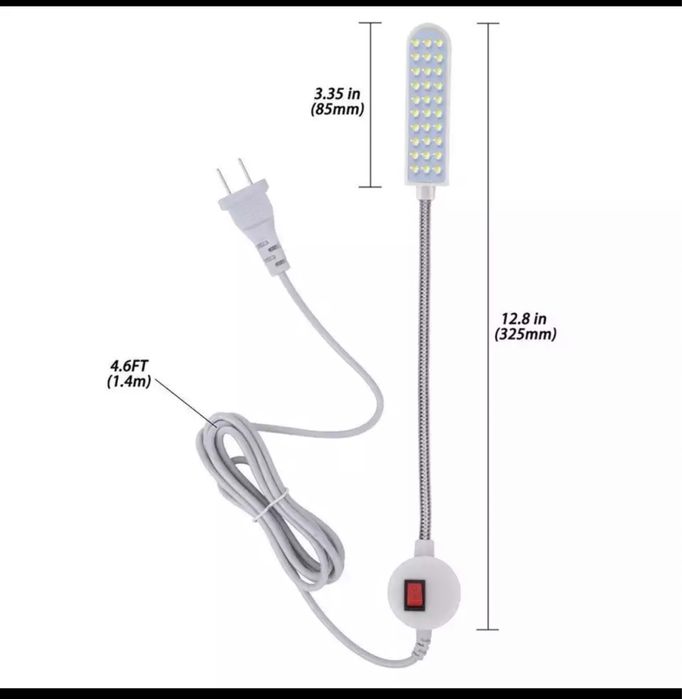 Lampa de iluminat pentru masina de cusut