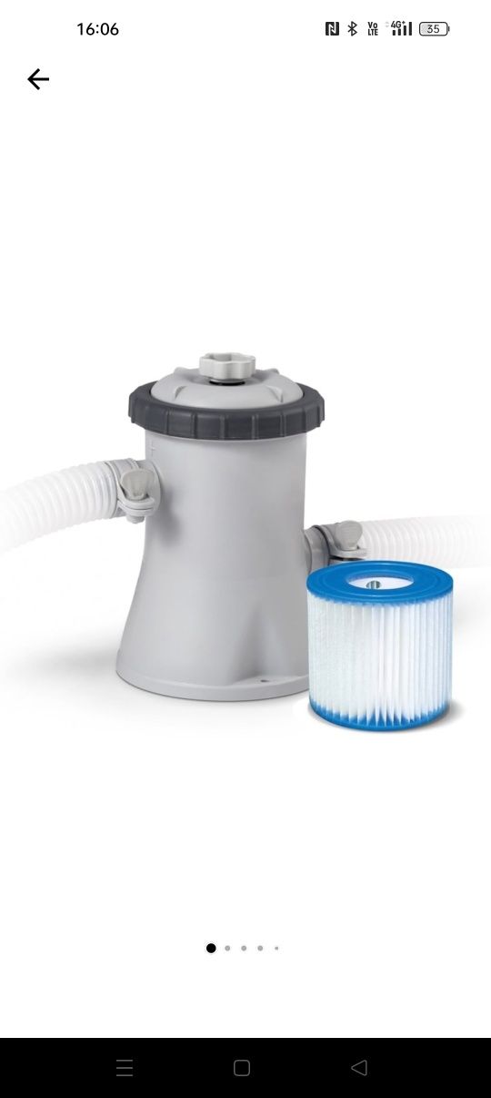 Pompa filtrare apa piscina Intex 28602, 1250 l apa/h, 30W