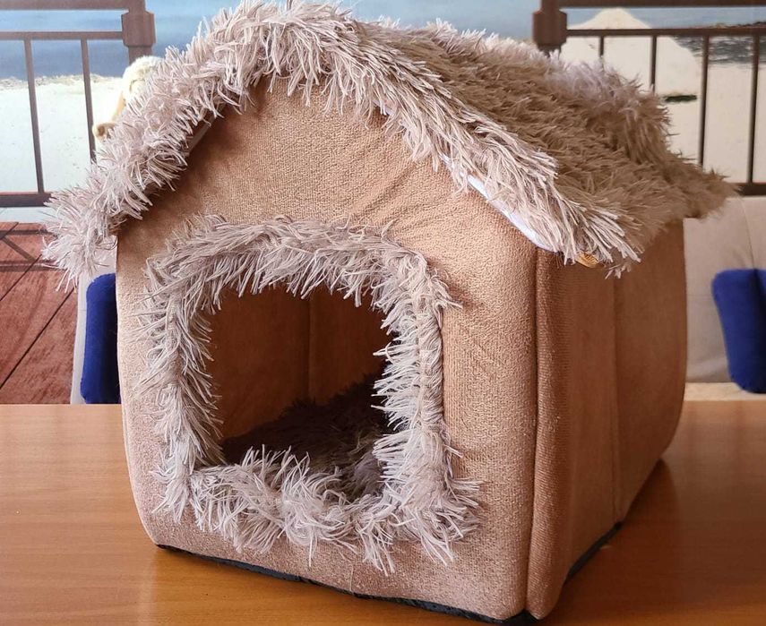 Casuta pat animale de companie / culcus caini si pisici LARGE noua