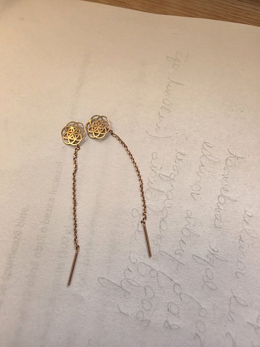 Cercei aur roz Rubinul  deosebiti