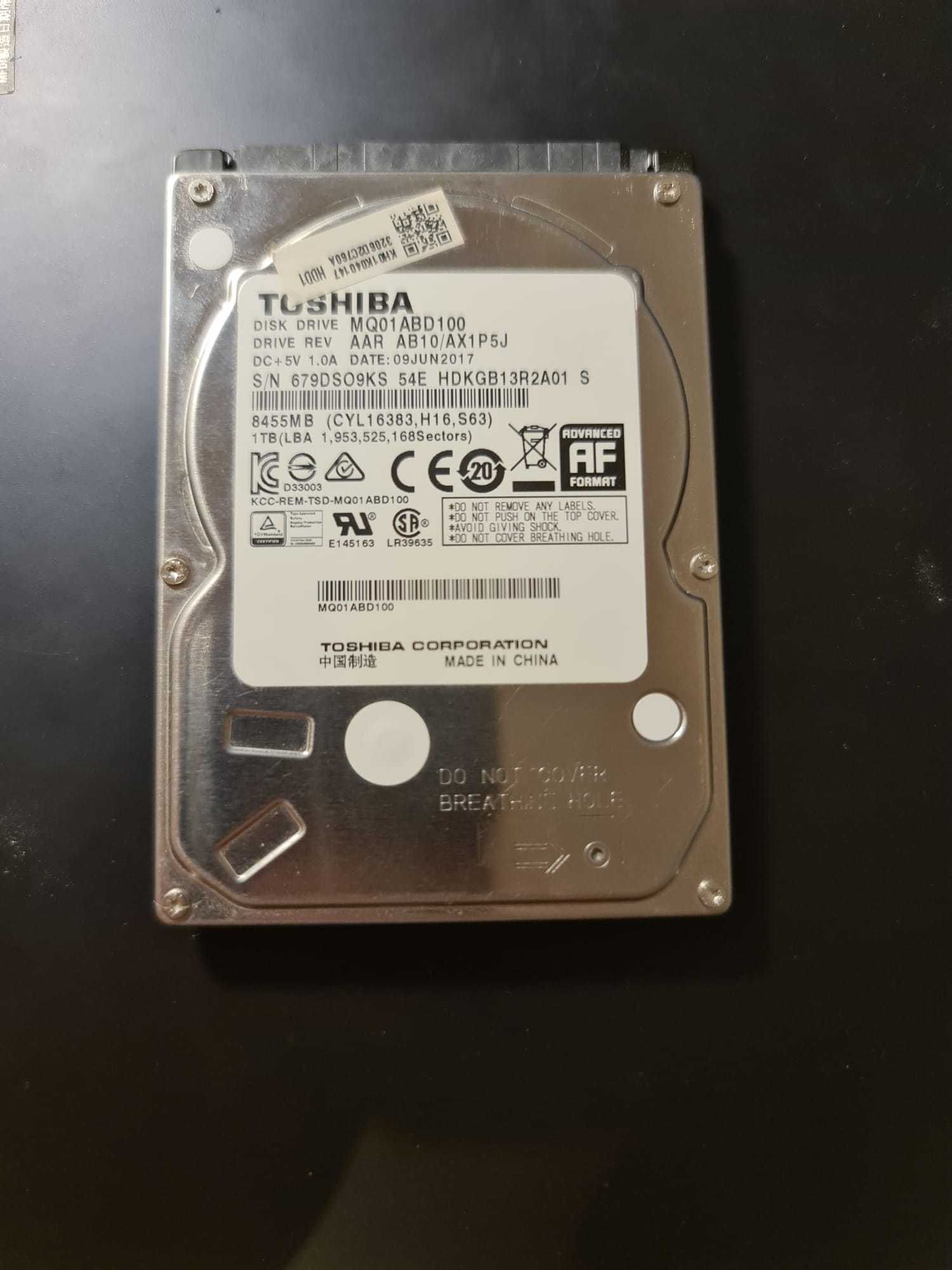 Hard drive laptop 1TB Toshiba 100% health