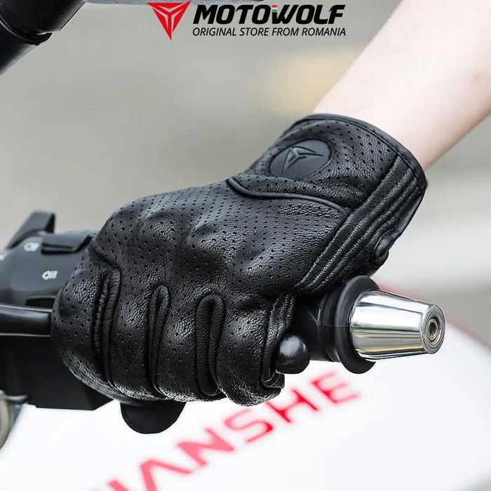Manusi moto/atv/bicicleta piele  protectie carbon touchscreen
