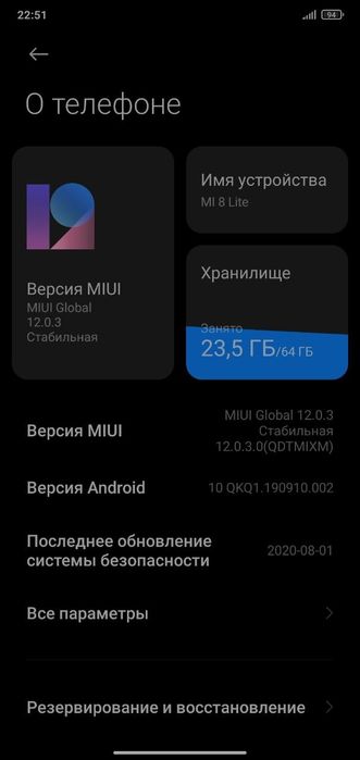 Mi 8 LITE sotiladi 64/4 lik
