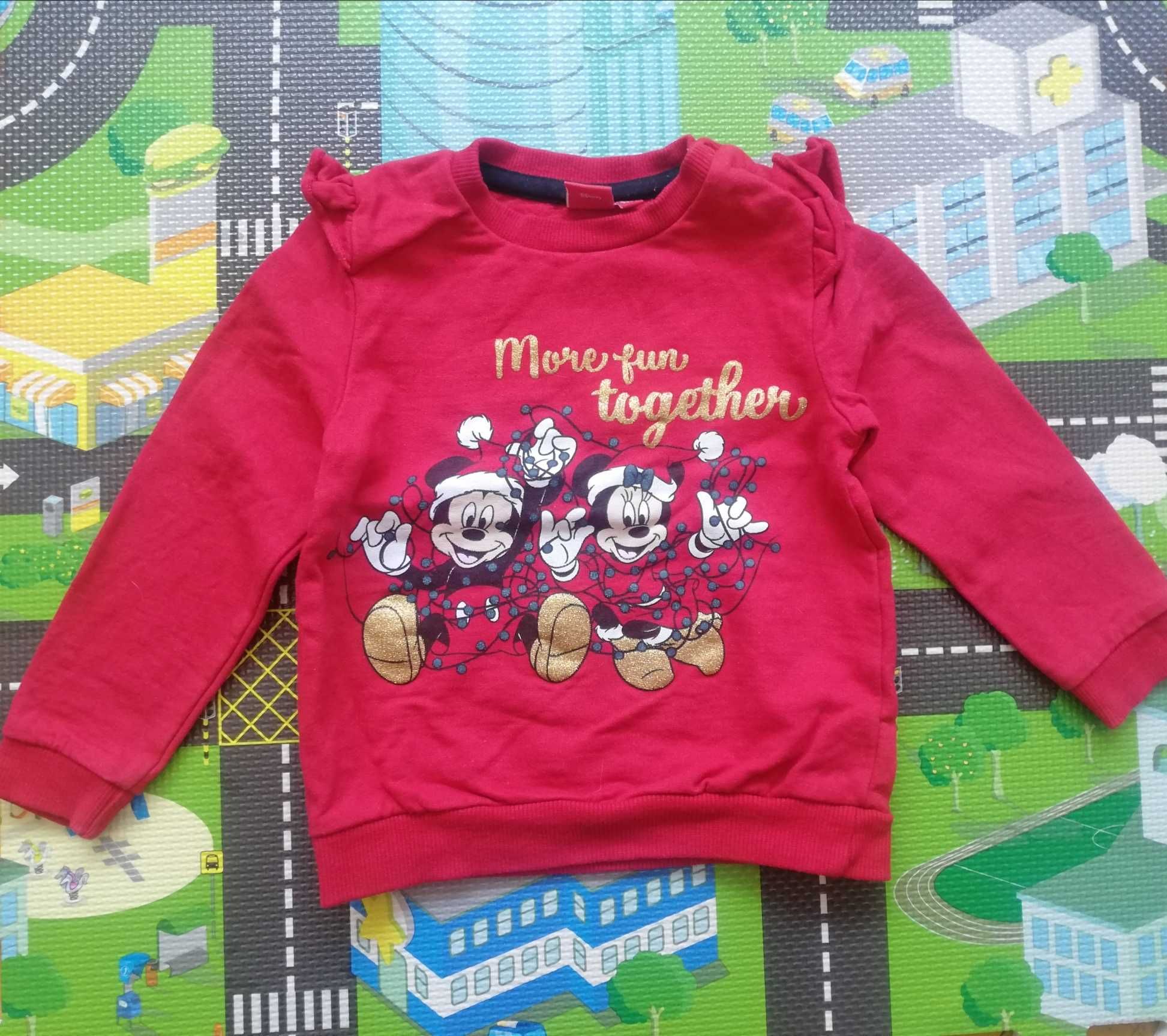 Бебешки дрехи 86/92 р-р - коледна блуза Мики Маус и сутчер