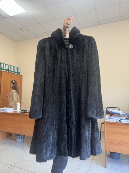 Норковая шуба черный бриллиант