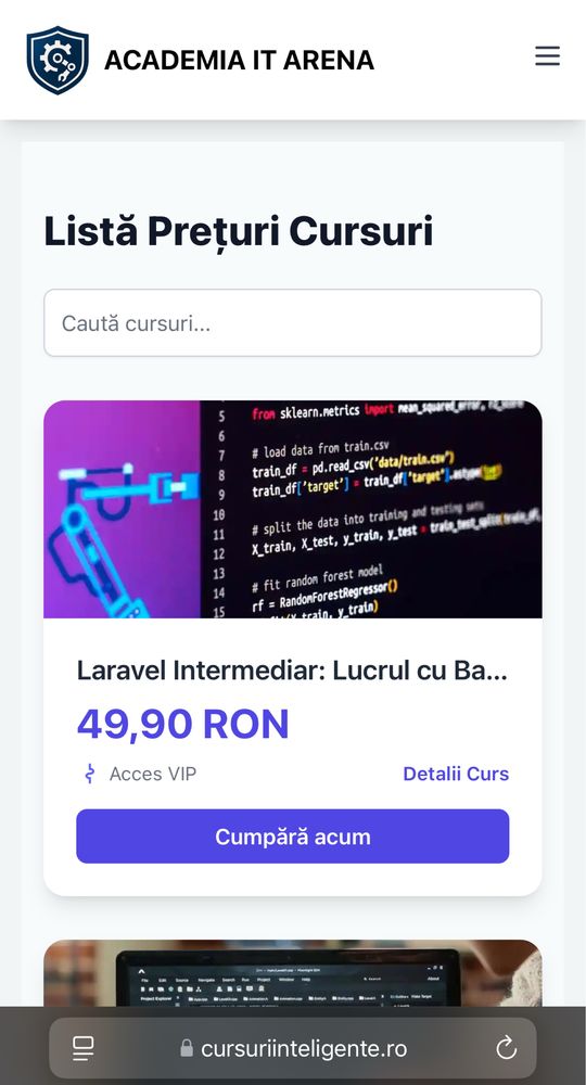 Platformă E-learning Scalabilă cu Asistent AI Integrat