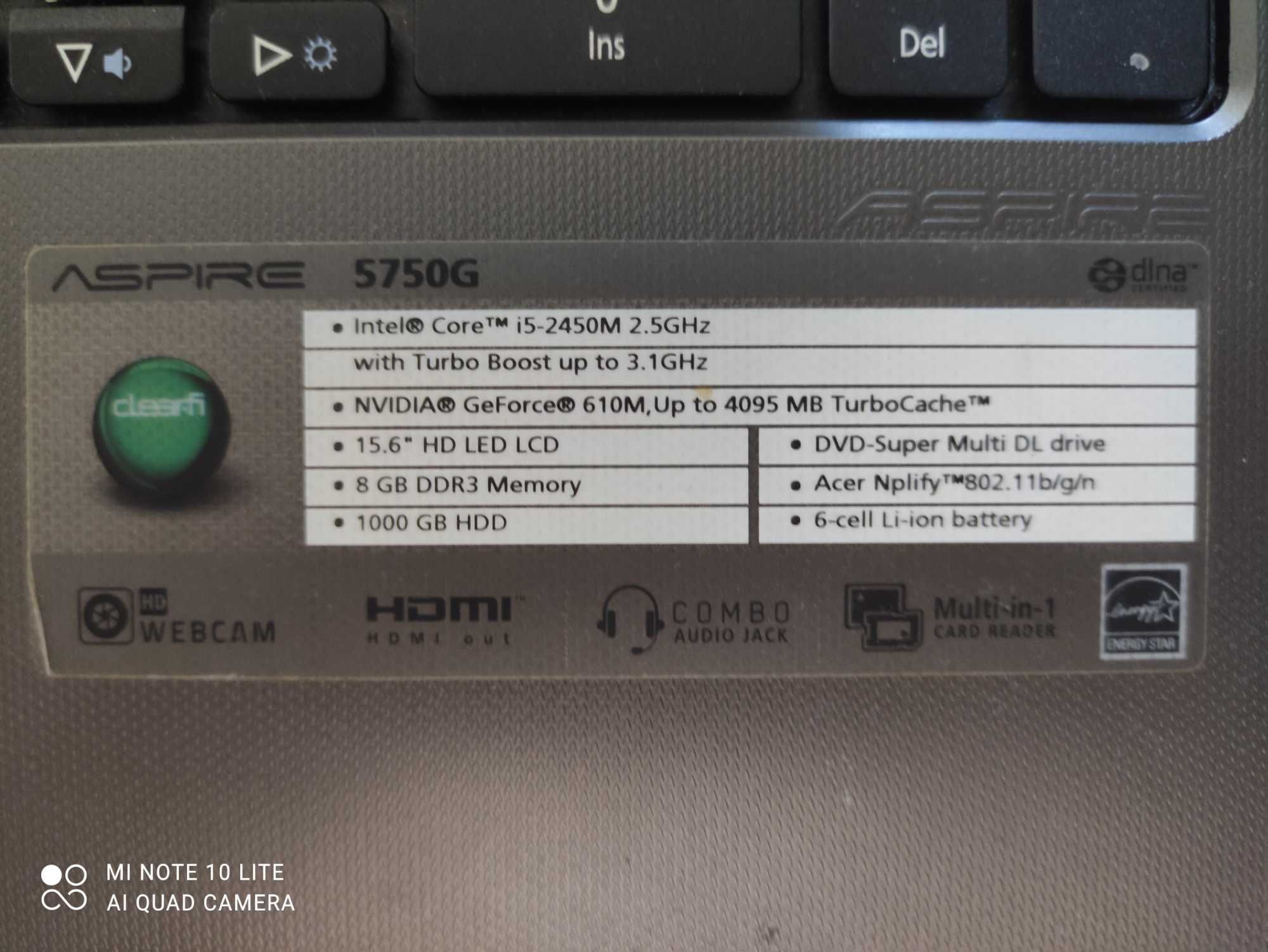 Лаптоп Acer Aspire 5750G