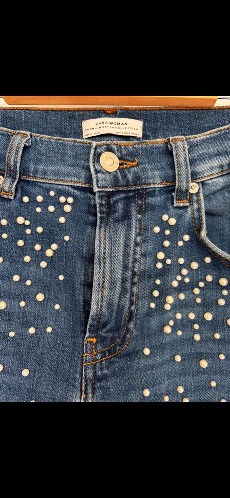Zara дънки с перли