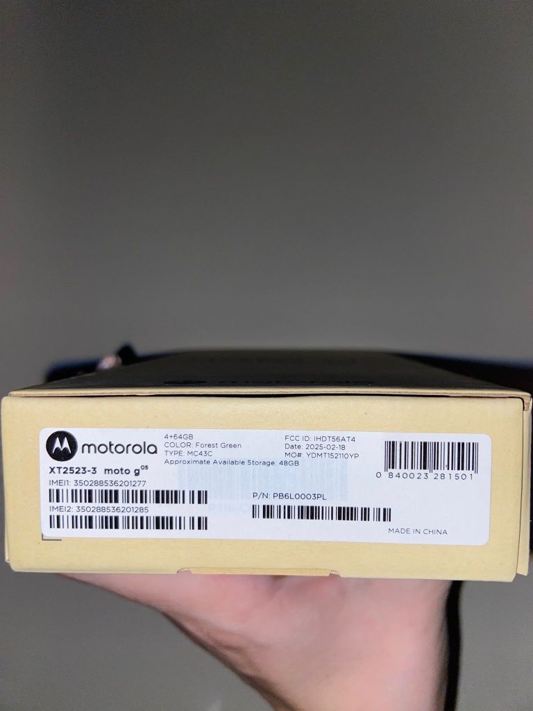 Чисто нов Motorola Moto G05 неразопакован в гаранция
